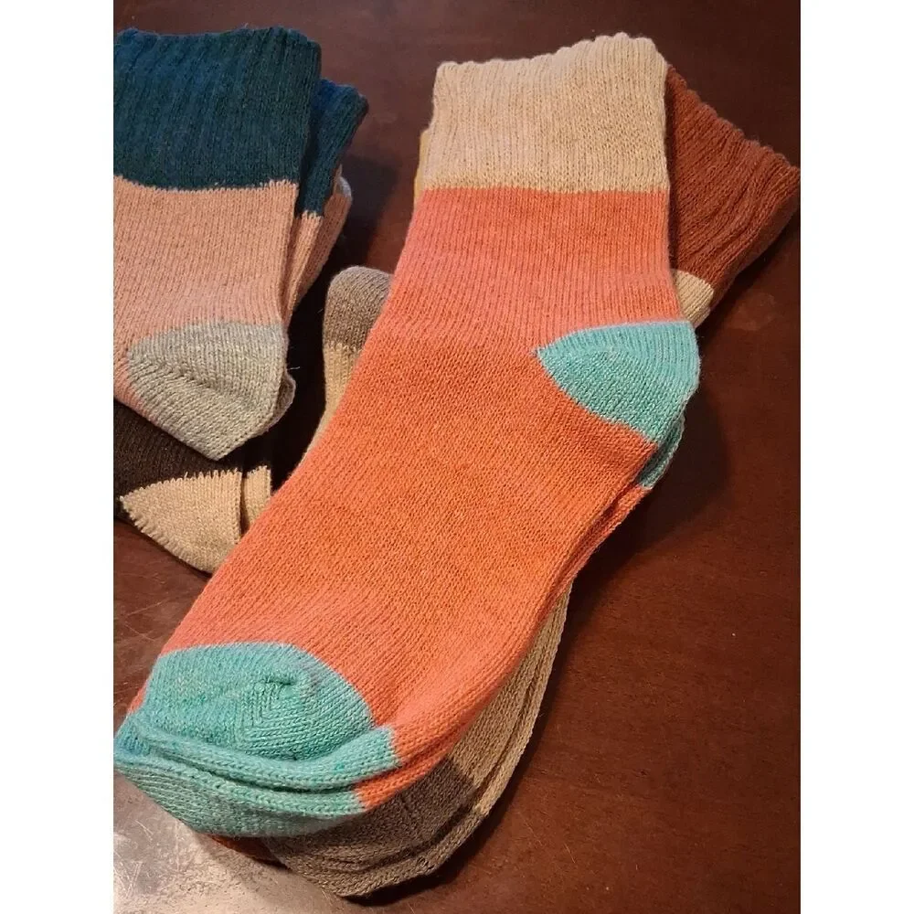 5 Pairs Womens Wool Blend Socks 5-9 New